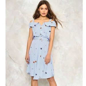 NWT Nasty Gal “The Spider & The Fly” Striped Dress